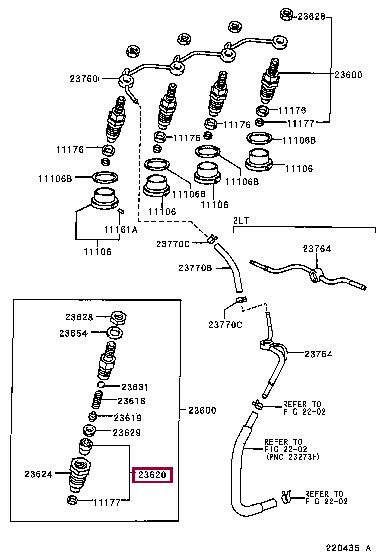 2362059125 Toyota Injector nozzle, diesel injection system