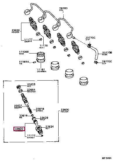 2362069035 Toyota Injector nozzle, diesel injection system