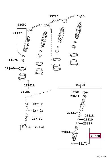 2362069105 Toyota Injector nozzle, diesel injection system