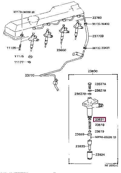 2363158019 Toyota Differential washer support