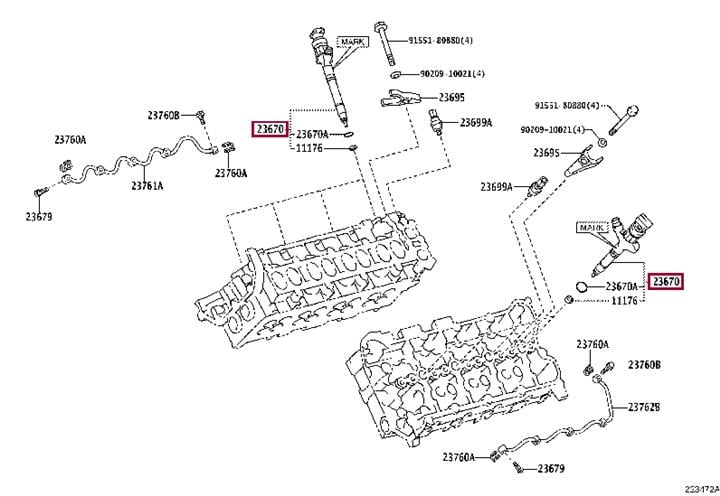2367059055 Toyota Injector fuel