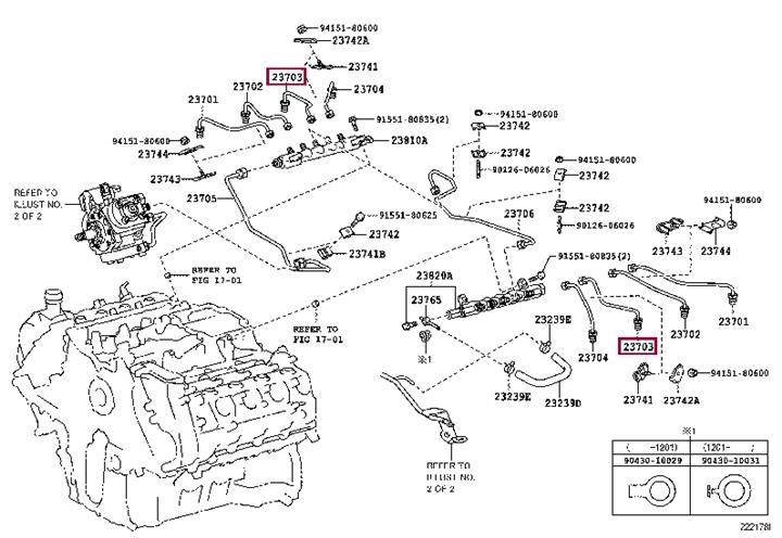 2370351010 Toyota Hose, fuel system pressure tester
