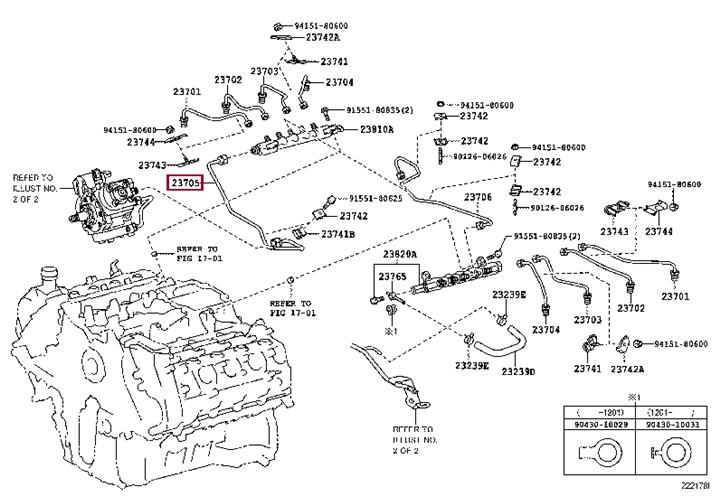 2370551011 Toyota Hose, fuel system pressure tester