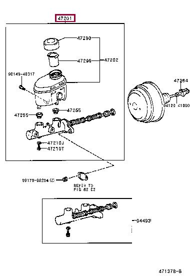 Toyota 47201-0C012 Brake Master Cylinder 472010C012