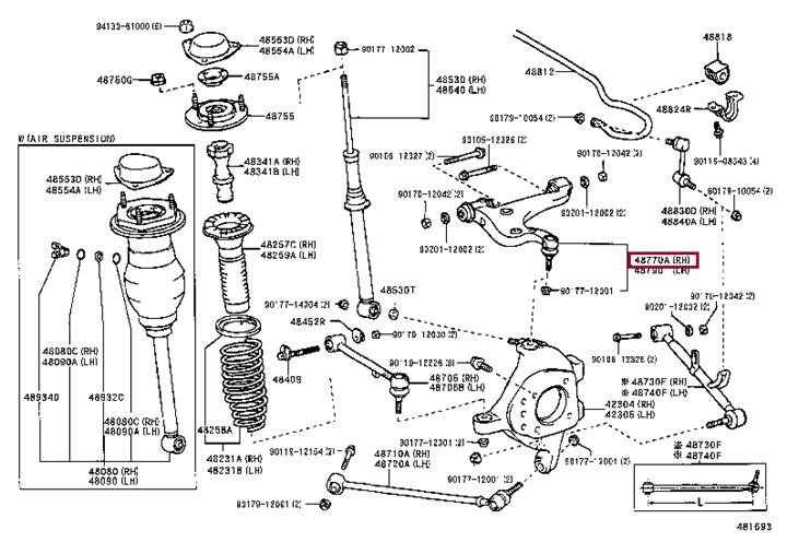 Toyota 48770-59065 Track Control Arm 4877059065 4877059065 Toyota Track Control Arm