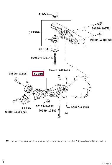 Toyota 52380-45030 SUPPORT ASSY, 5238045030 5238045030 Toyota SUPPORT ASSY,