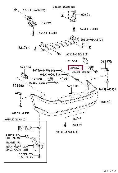 5256202030 Toyota HALTERUNG STOSSFAENG