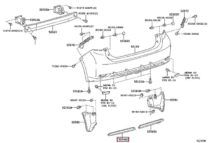 5256676010 Toyota Bracket bumper
