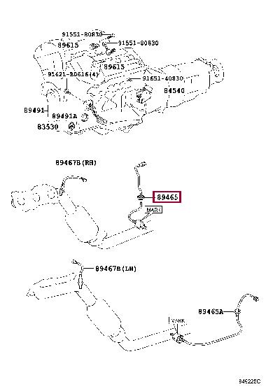 Toyota 89465-30710 Lambda sensor 8946530710