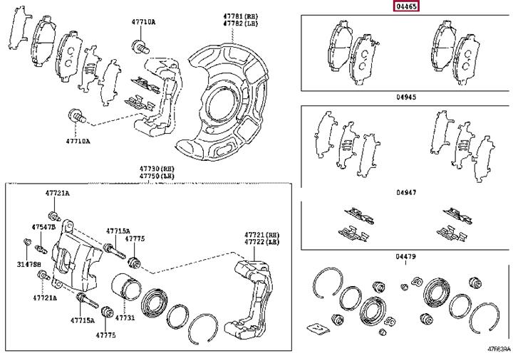 Toyota 04465-74020 Brake Pad Set, disc brake 0446574020