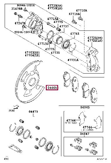 Toyota 04465-BZ100 Brake Pad Set, disc brake 04465BZ100