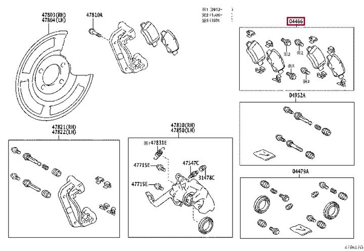 Toyota 04466-05041 Brake Pad Set, disc brake 0446605041