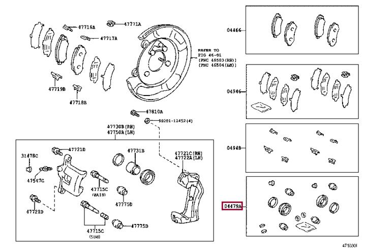 Toyota 04479-60060 Repair Kit, brake caliper 0447960060
