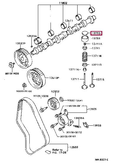 Toyota 13753-54490 Shim-valve 1375354490