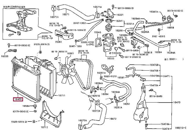 Toyota 16400-5B330 Engine cooling radiator 164005B330 164005B330 Toyota Engine cooling radiator