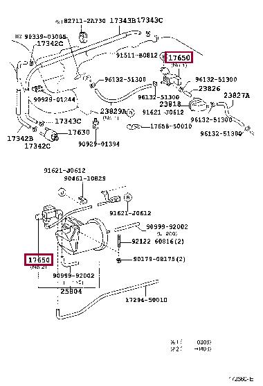 2586050100 Toyota Vapor canister valve
