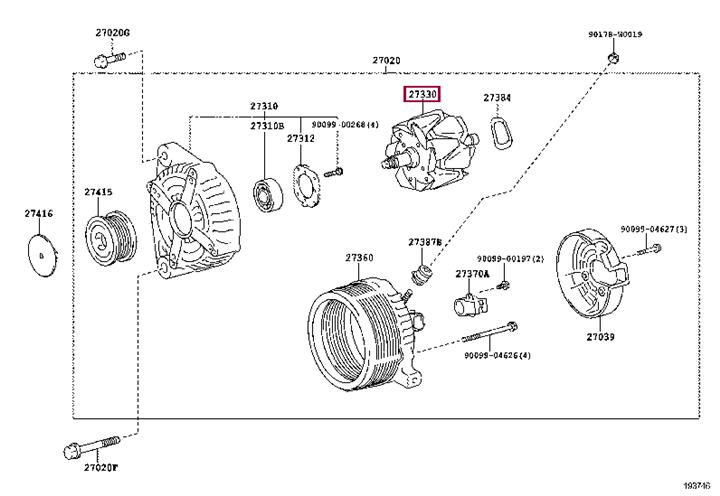 273300Y150 Toyota Rotor generator