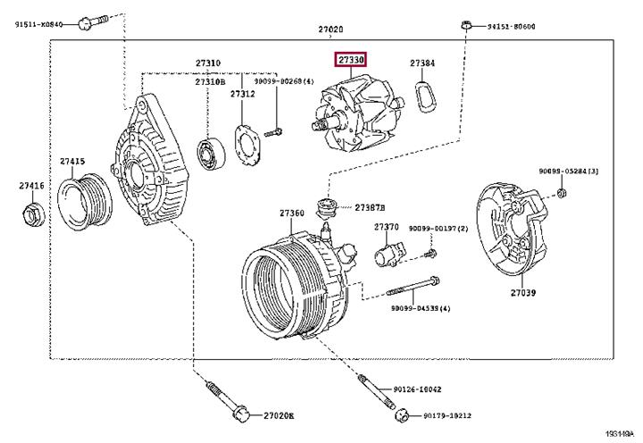 2733030070 Toyota Rotor generator