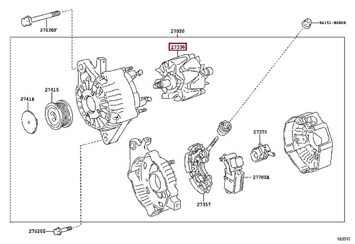 2733047330 Toyota Rotor generator
