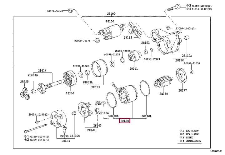 2812070020 Toyota Yoke assy-starter