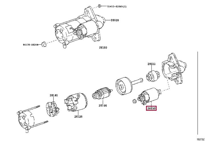Toyota 28150-22100 Starter relay retractor 2815022100 2815022100 Toyota Starter relay retractor