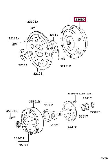 3200035150 Toyota Torque converter