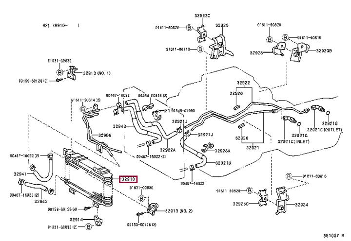 3291060130 Toyota Oil cooler