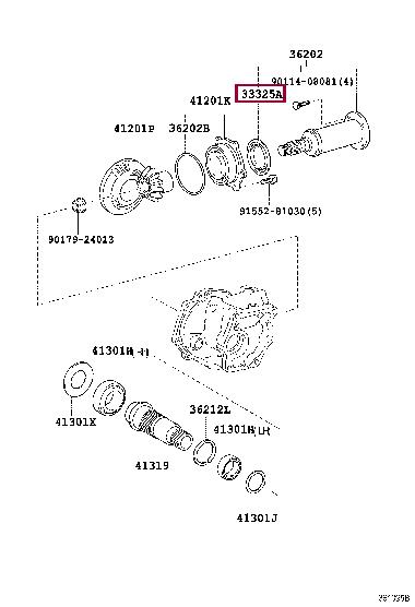 3332552010 Toyota Gimbal shaft boot