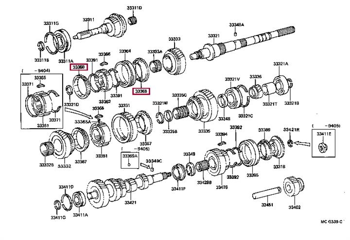 3336835030 Toyota Ring synchronizer