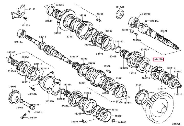 3342252040 Toyota Gear