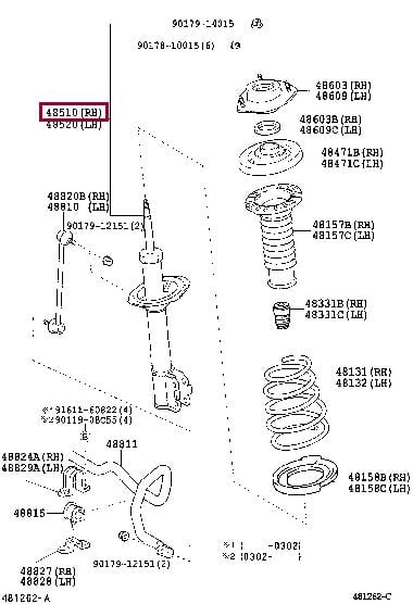 Toyota 48510-49565 Shock absorber assy 4851049565