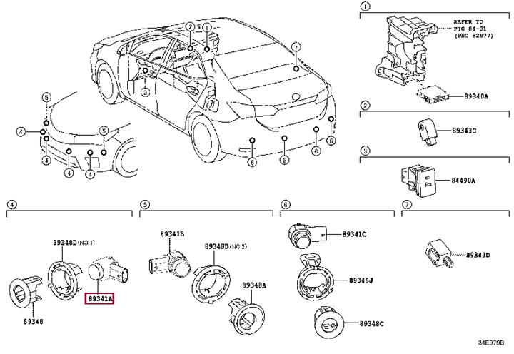 Toyota 89341-05010-C0 Parking sensor 8934105010C0
