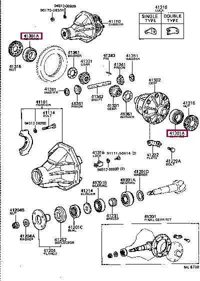 Toyota 90368-34001 Wheel bearing kit 9036834001