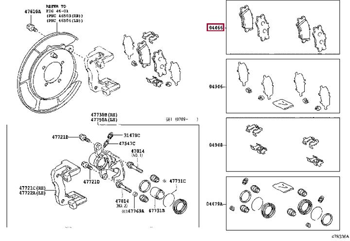 Toyota 04466-06060 Brake Pad Set, disc brake 0446606060