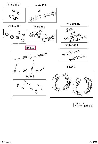 Toyota 04942-0K070 Mounting kit brake pads 049420K070