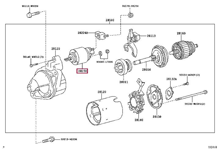 Toyota 28150-0D130 Solenoid switch, starter 281500D130 281500D130 Toyota Solenoid switch, starter