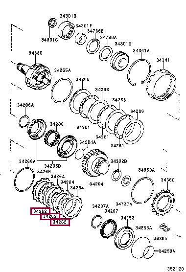 Toyota 34262-32010 Friction disc 3426232010