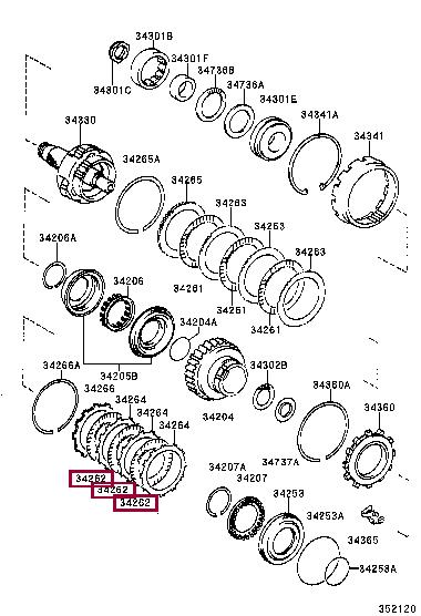 3426232010 Toyota Friction disc