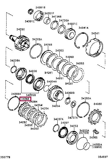 3426621020 Toyota Flange Plate, parking supports