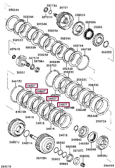 3462733010 Toyota Automatic friction viscous coupling disc