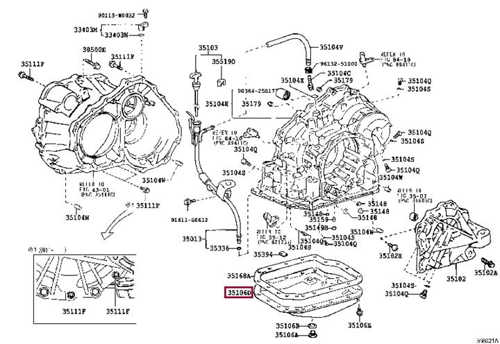 3510633040 Toyota Gearbox oil pan