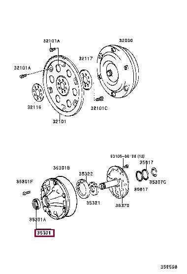 Toyota 35301-50020 Oil pump automatic transmission 3530150020