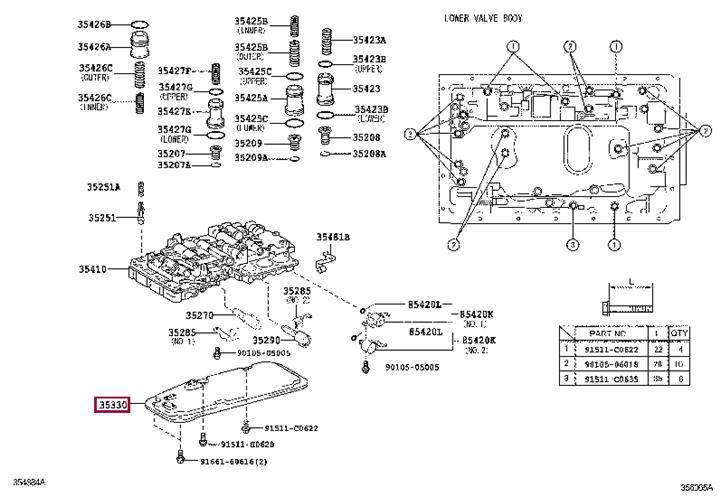 Toyota 35330-30060 STRAINER ASSY, OIL 3533030060 3533030060 Toyota STRAINER ASSY, OIL
