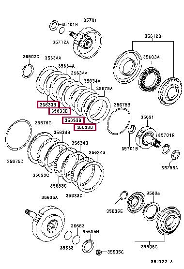 3563321010 Toyota Friction disc