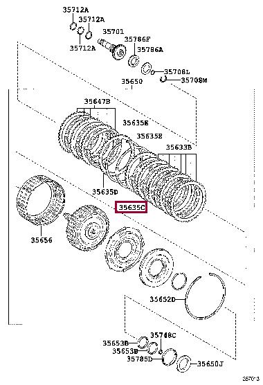 3563573020 Toyota Flange Plate, parking supports