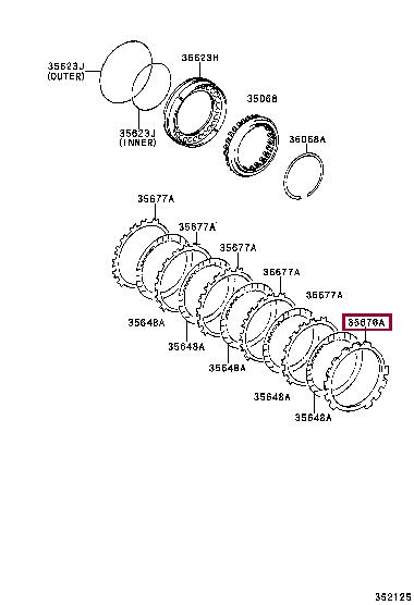 3567821050 Toyota Flange