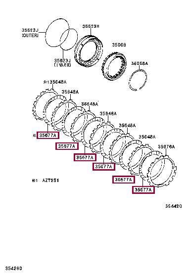 Friction disc Toyota 35682-28010