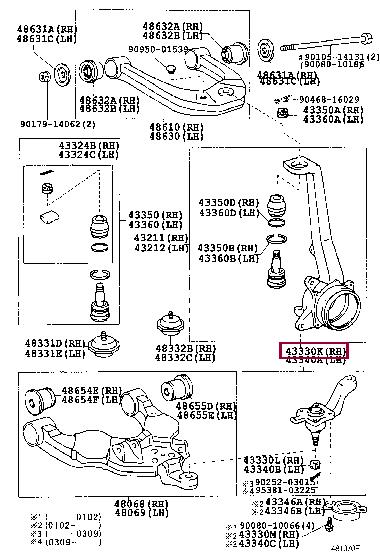 Ball joint Toyota Sequoia: 4333039825 Toyota Ball joint