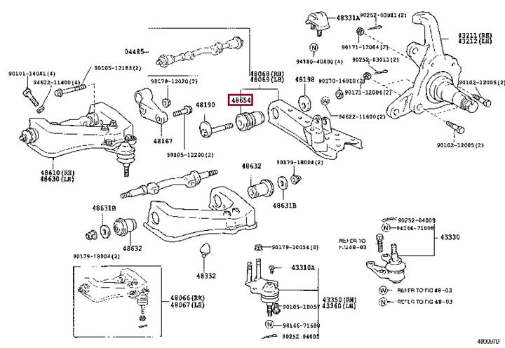Toyota 48061-26030 Holder, control arm mounting 4806126030 4806126030 Toyota Holder, control arm mounting