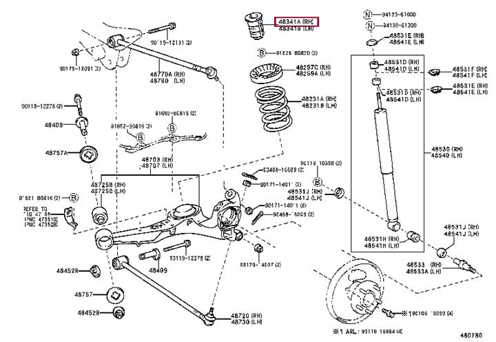 Toyota 48306-42040 Rubber buffer, suspension 4830642040